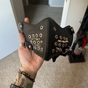 Black Studded Face Mask